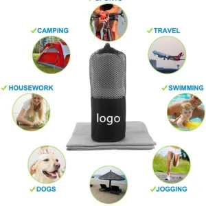 Ultra-Fine Microfiber Beach Towel Quick Dry Sports Fitness Solid Logo Wholesale