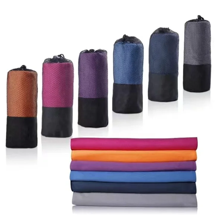 Ultra-Fine Microfiber Beach Towel Quick Dry Sports Fitness Solid Logo Wholesale - Image 2