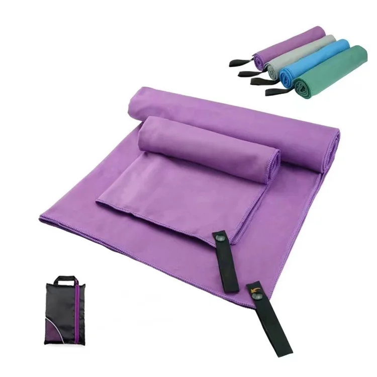 Ultra-Fine Microfiber Beach Towel Quick Dry Sports Fitness Solid Logo Wholesale - Image 3