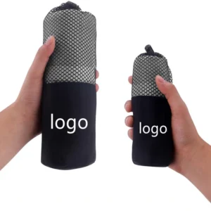 Ultra Lightweight Fast Drying Microfiber Sports Towel for Camping Swimming Custom Logo Woven