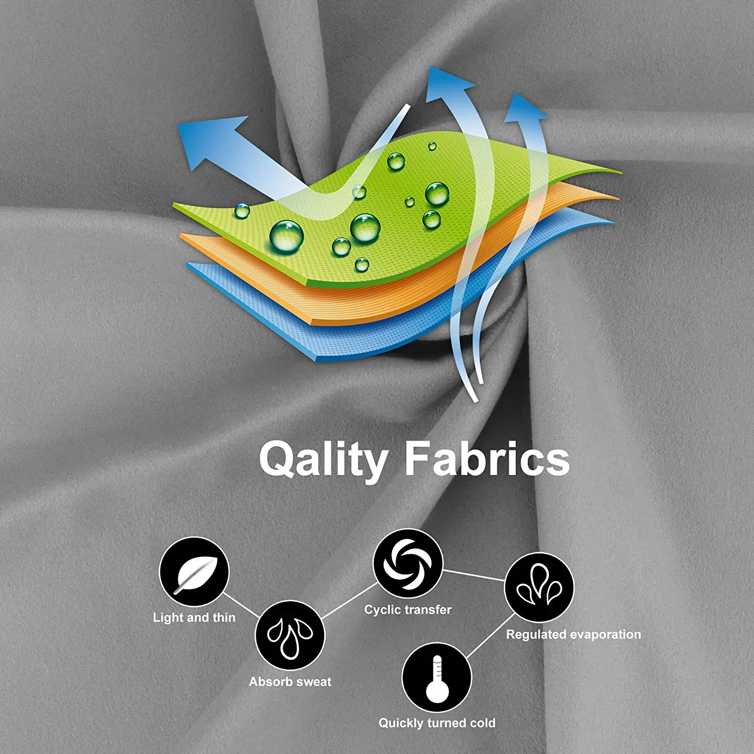 Ultra Lightweight Fast Drying Microfiber Sports Towel for Camping Swimming Custom Logo Woven - Image 3