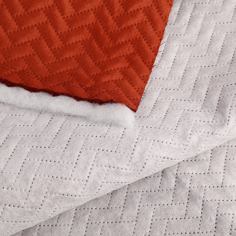 Ultrasonic Embossed Eco-Friendly Stretch Suede Fabric Waterproof Brushed Bedsheet - Image 3