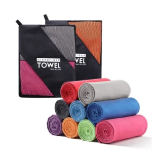 Waffle Print Beach Towel 90x180cm Microfiber Quick-Dry Lightweight Travel
