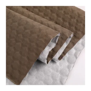 Waterproof 100 Percent Polyester Ultrasonic Embossed Quilting Microfiber Suede Fabric