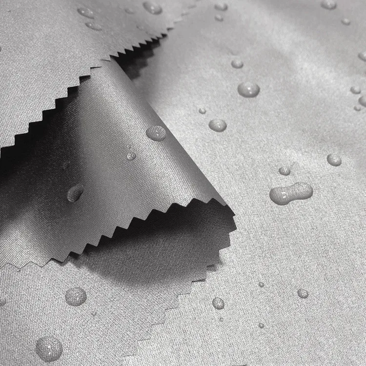 Waterproof 210D Oxford Fabric 100 Percent Blackout Silver Coating Anti-Static Plain for Office Curtain and Roller Blind - Image 2