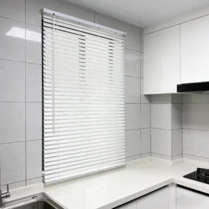 Waterproof Built-in PVC Blinds UV Blocking Easy Clean for Bathroom Kitchen