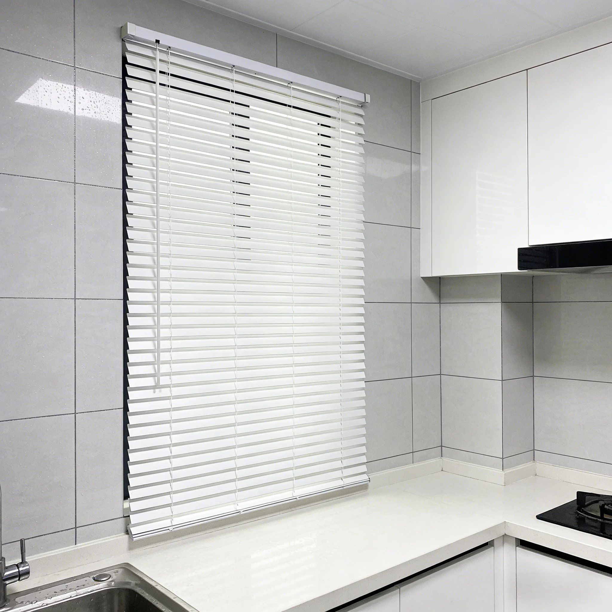 Waterproof Built-in PVC Blinds UV Blocking Easy Clean for Bathroom Kitchen