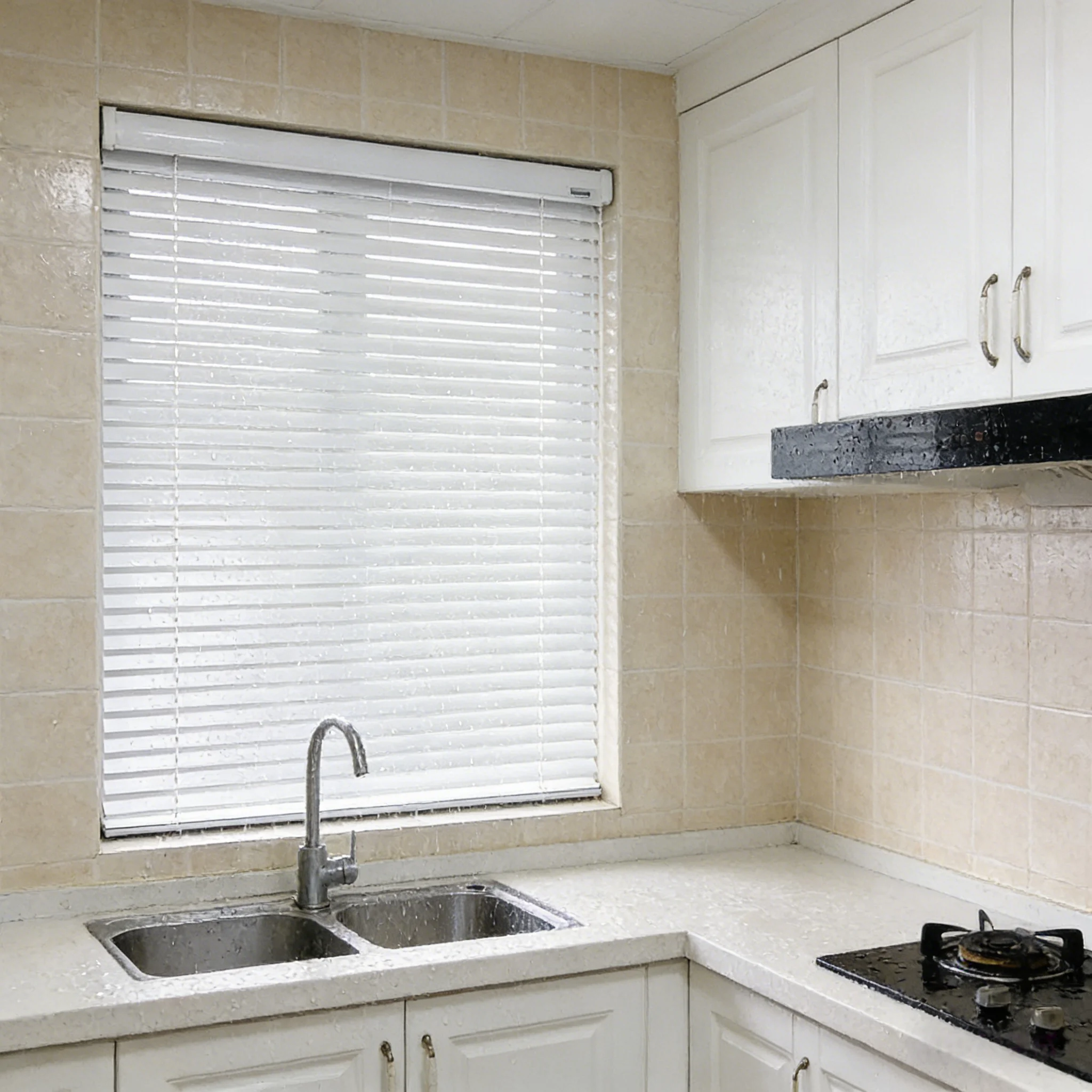 Waterproof Built-in PVC Blinds UV Blocking Easy Clean for Bathroom Kitchen - Image 2