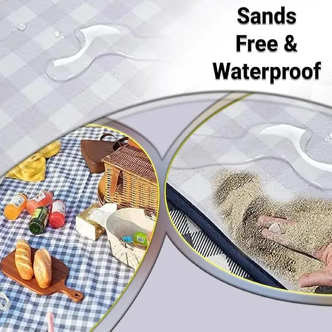 Waterproof Picnic Blanket Portable Foldable Outdoor Use - Image 2