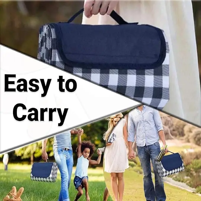 Waterproof Picnic Blanket Portable Foldable Outdoor Use - Image 3