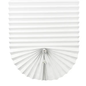 White Blackout Pleated Paper Window Shades Eco-Friendly UV Blocking