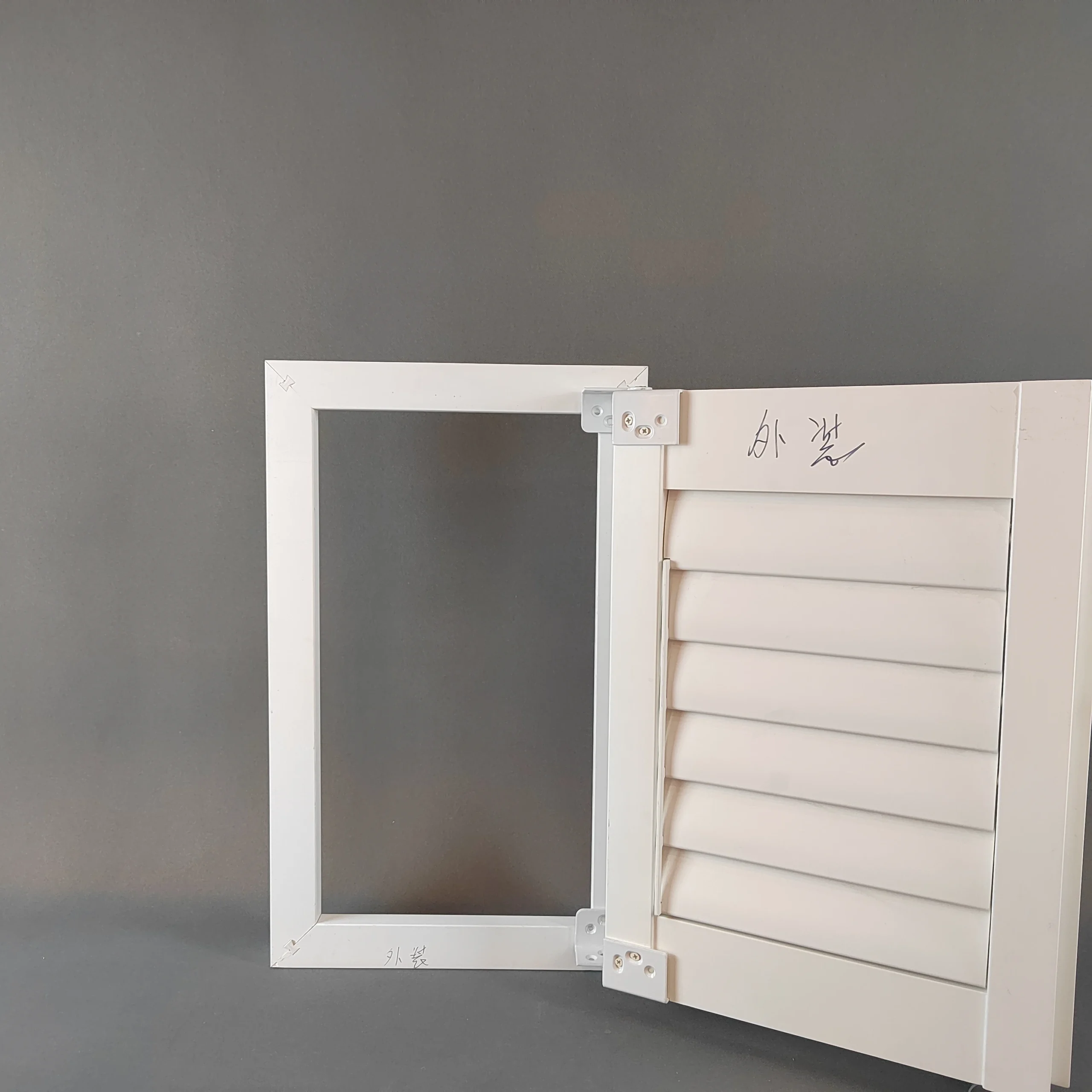 White Outside Pivot Hinge for PVC Plantation Shutter Assembly Color Match - Image 2