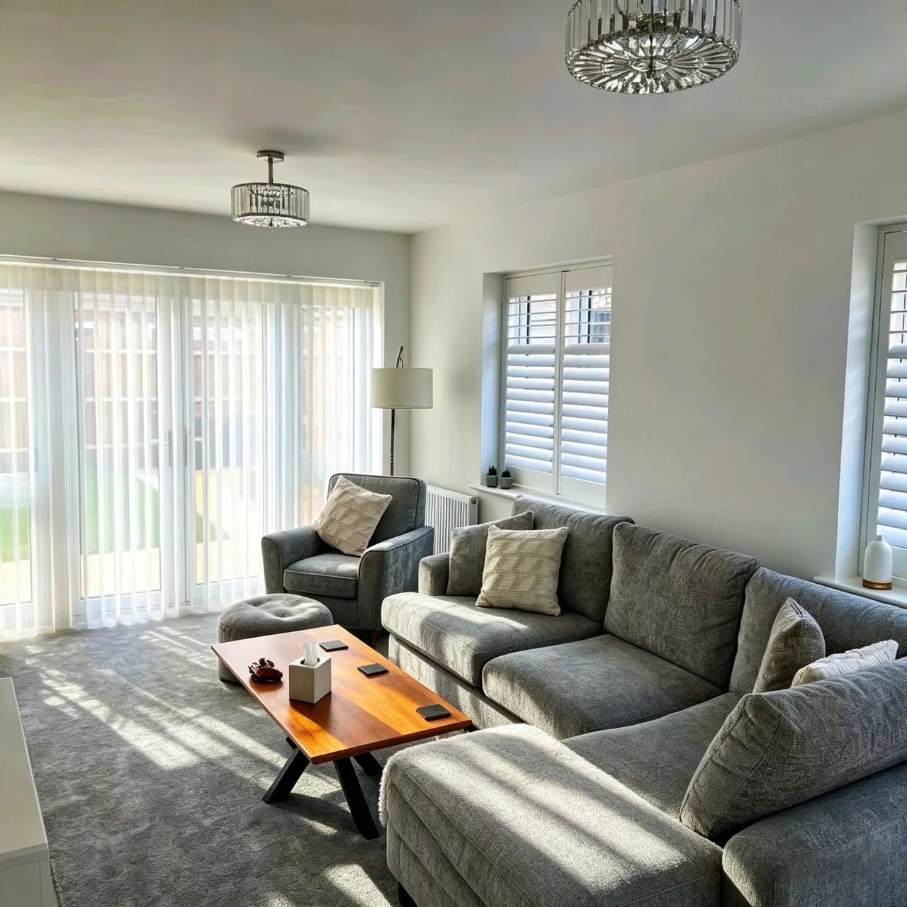 White Painted Eco-Friendly Adjustable Wooden Louvre Shutters UV Blocking Interior - Image 2