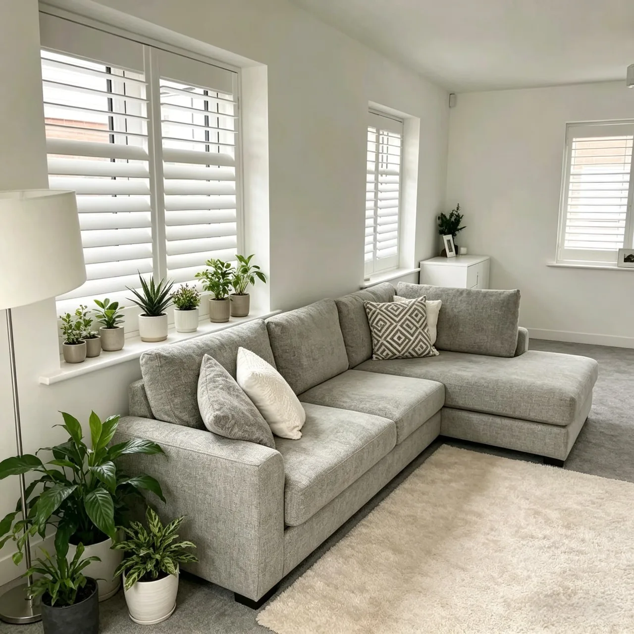 White Painted Eco-Friendly Adjustable Wooden Louvre Shutters UV Blocking Interior - Image 3