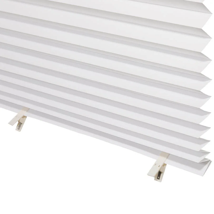 White Pleated Paper Blinds Shades Modern Window Shade for Home Office - Image 4