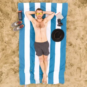 Wholesale Custom Lightweight Football Beach Towel Sand Repellent Logo Woven