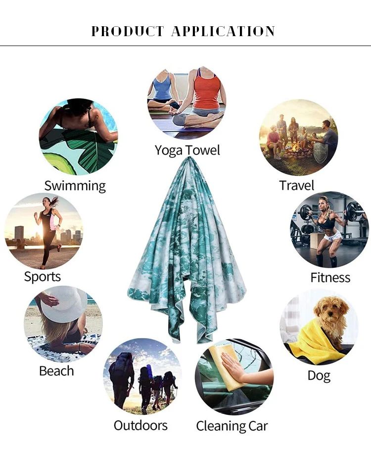Wholesale Custom Microfiber Beach Towels Sand Free Quick Dry Summer Travel - Image 6