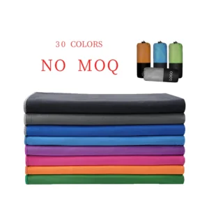 Wholesale Custom Microfiber Suede Beach Towel Small and Big Sizes Light Weight with Mesh Bag