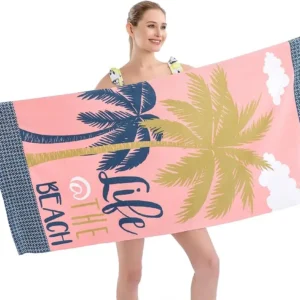 Wholesale Custom Oversized Microfiber Beach Towel Antimicrobial Quick Dry Sand-Free
