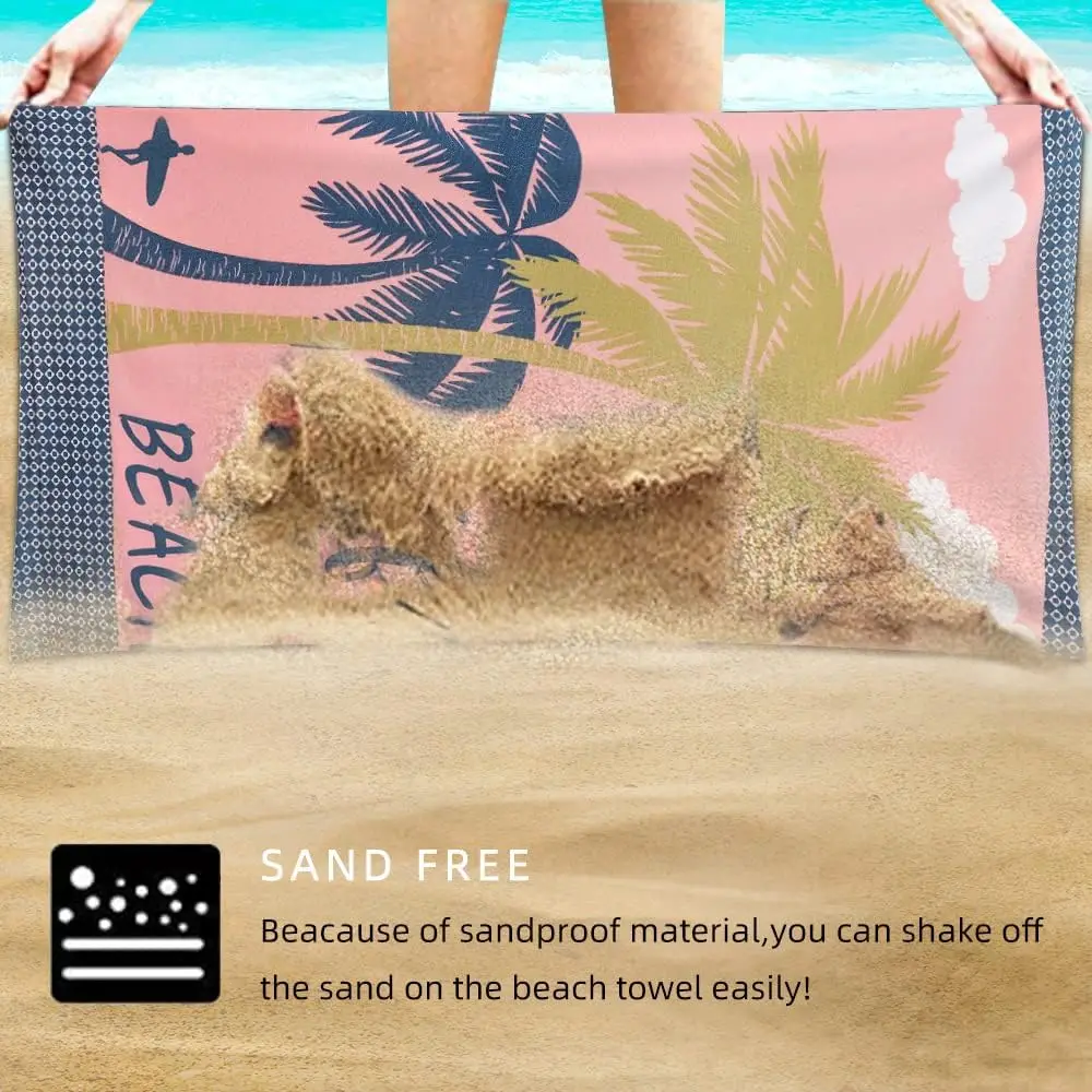 Wholesale Custom Oversized Microfiber Beach Towel Antimicrobial Quick Dry Sand-Free - Image 5