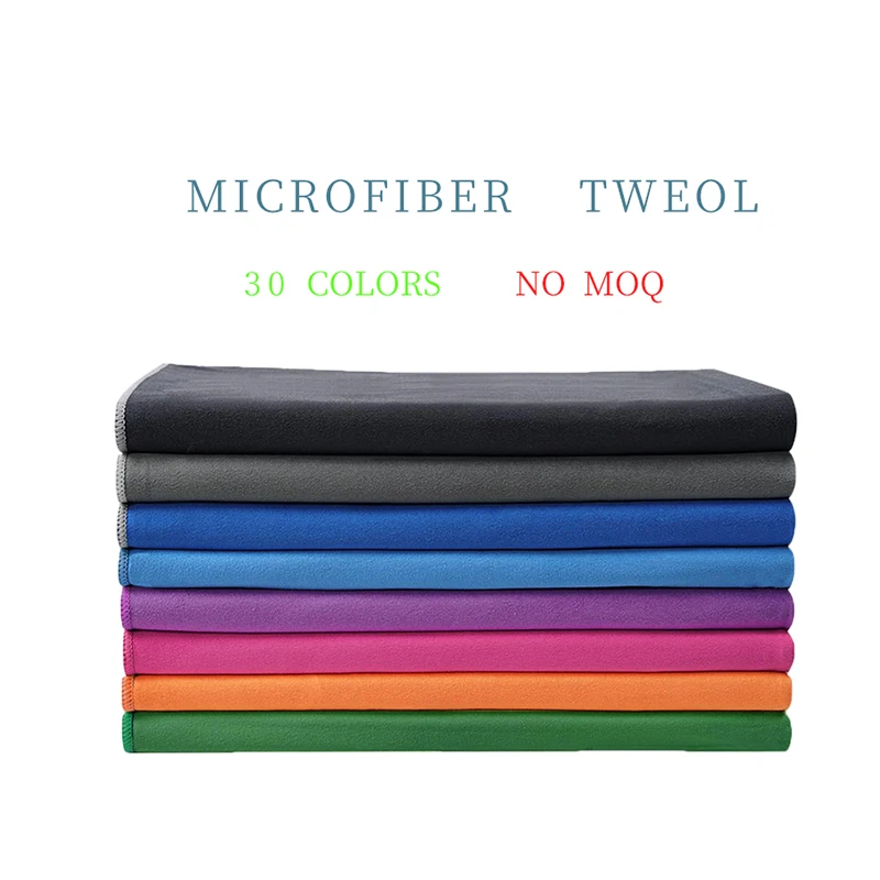 Wholesale Custom Size Quick Dry Microfiber Pool Towel No MOQ Suede Beach Towel With Bag