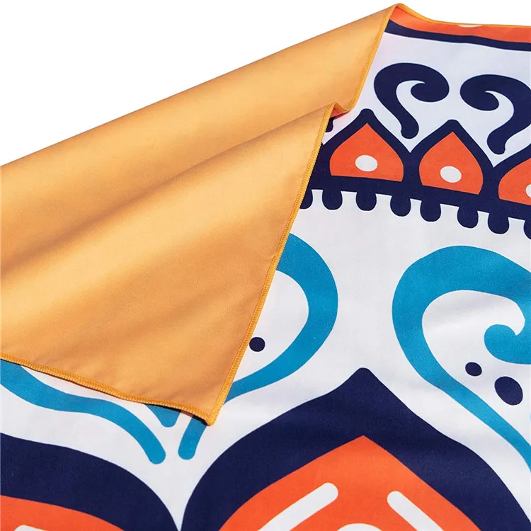 Wholesale Lightweight Microfiber Beach Towel Double-Sided Sports Print Carry Bag - Image 4