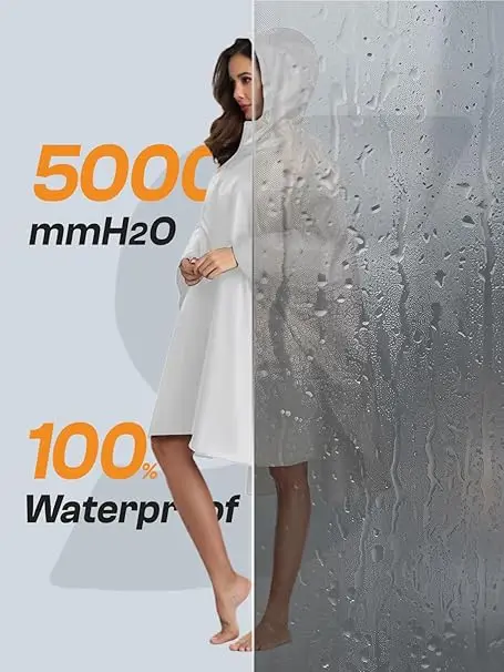 Wholesale Microfiber Hooded Beach Towel Custom Logo Solid Color Surf Poncho - Image 2