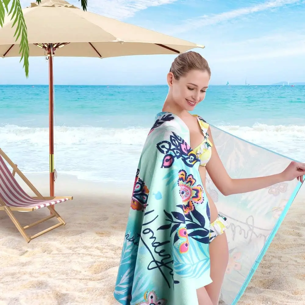 Wholesale Quick Dry Microfiber Beach Towel Sports Pattern Camping Yoga Hiking - Image 4