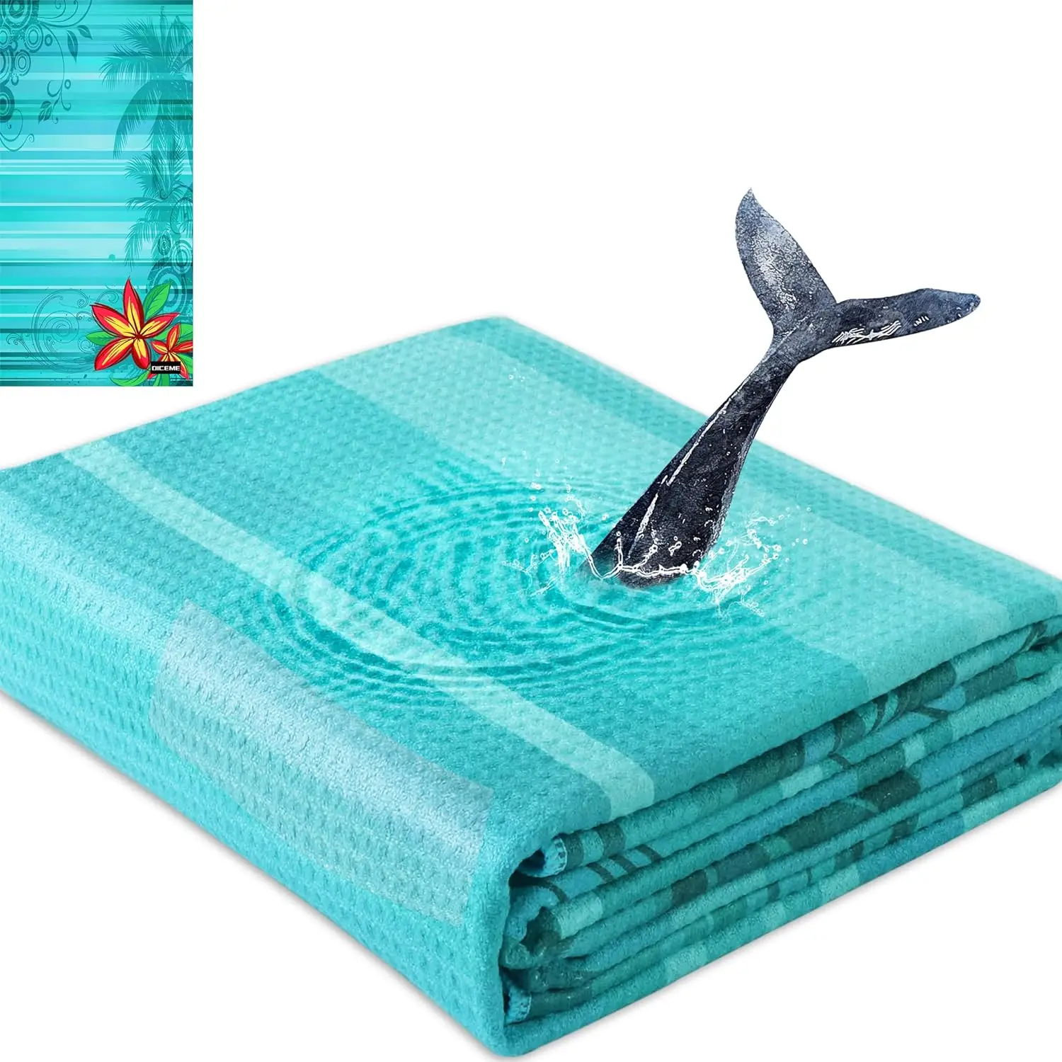 Wholesale Waffle Microfiber Golf Towel Personalized Logo Quick Dry Sports Towel with Clip Beach Towel - Image 5