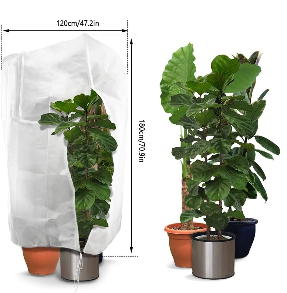 Winter Fleece Horticultural Jacket 80GSM Plant Frost Protector Large Tree Cover - Image 3