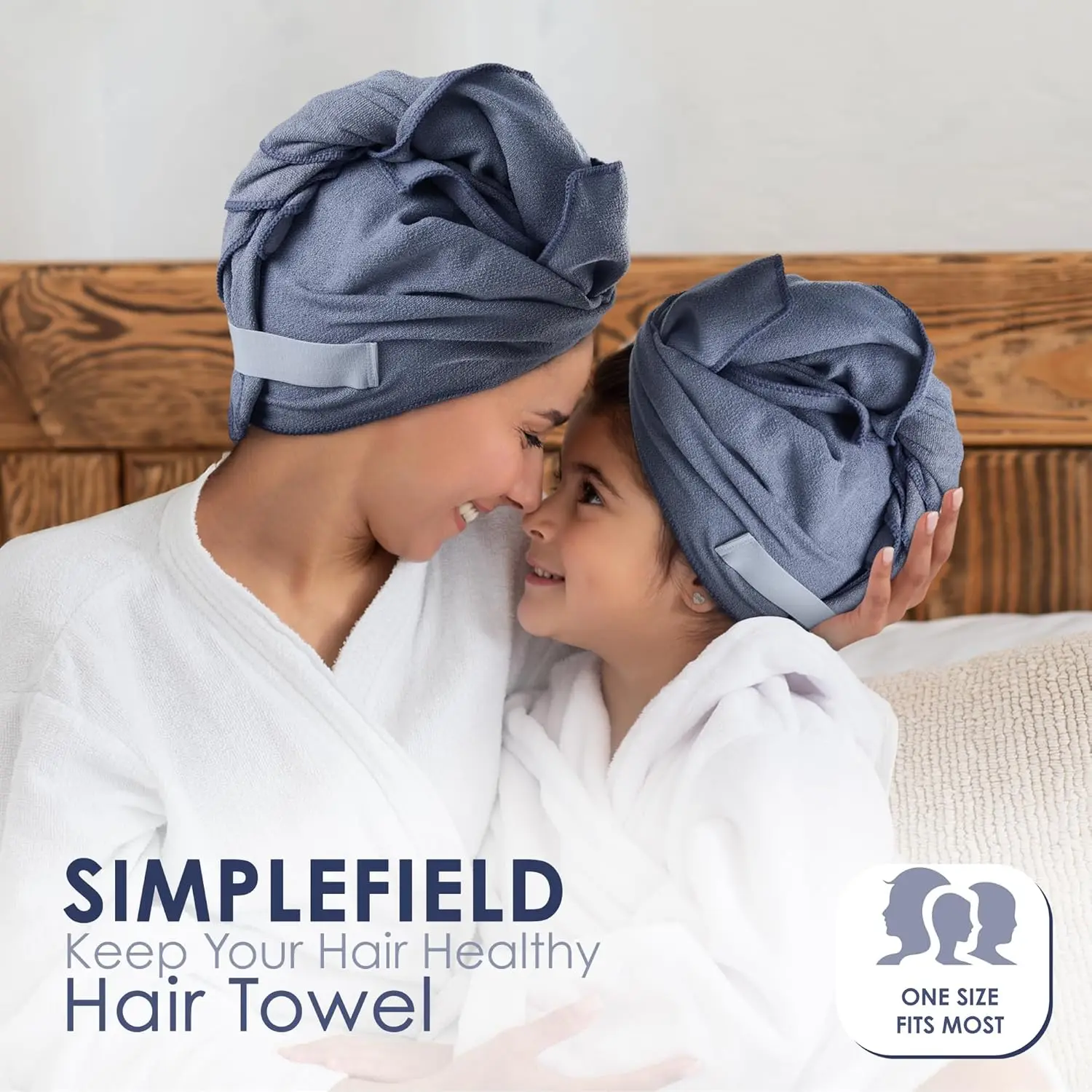 Womens Microfiber Hair Towel Wrap Rectangle Roll Antimicrobial Quick-Dry Home Hotel Travel Gift - Image 3