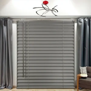 Wood Cordless Blinds Square Bottom Vertical Design for Homes Schools Hotels