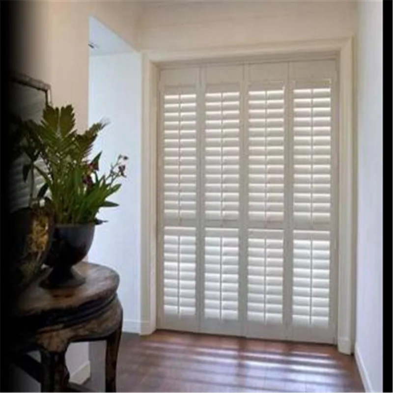 Wooden Plantation Shutters with PVC Opening Pattern Horizontal - Image 3