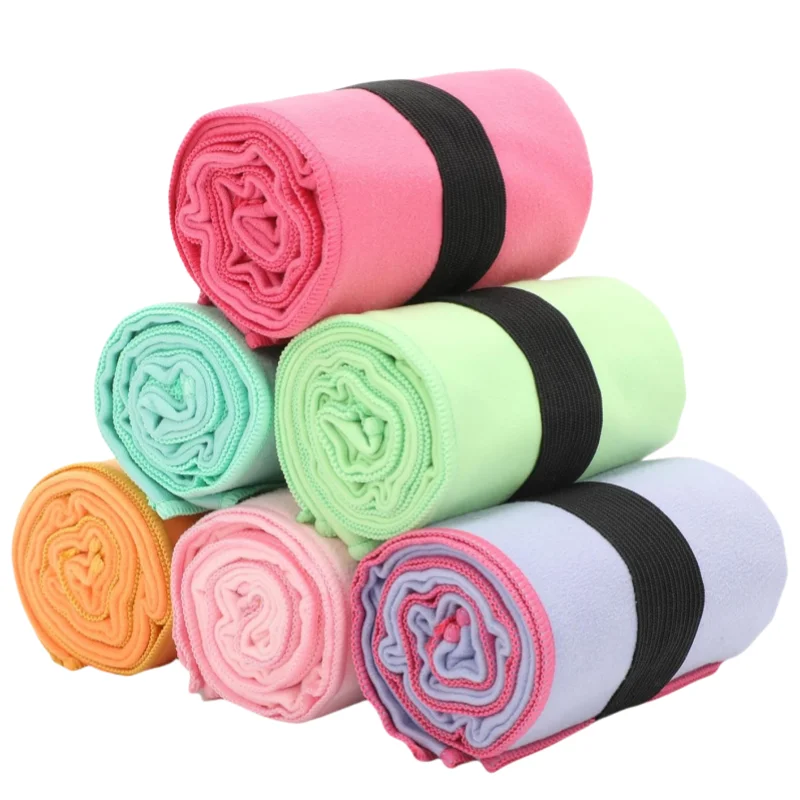 Woven Microfiber Sports Towel Lightweight Fast Drying Sweat Absorbing Gym