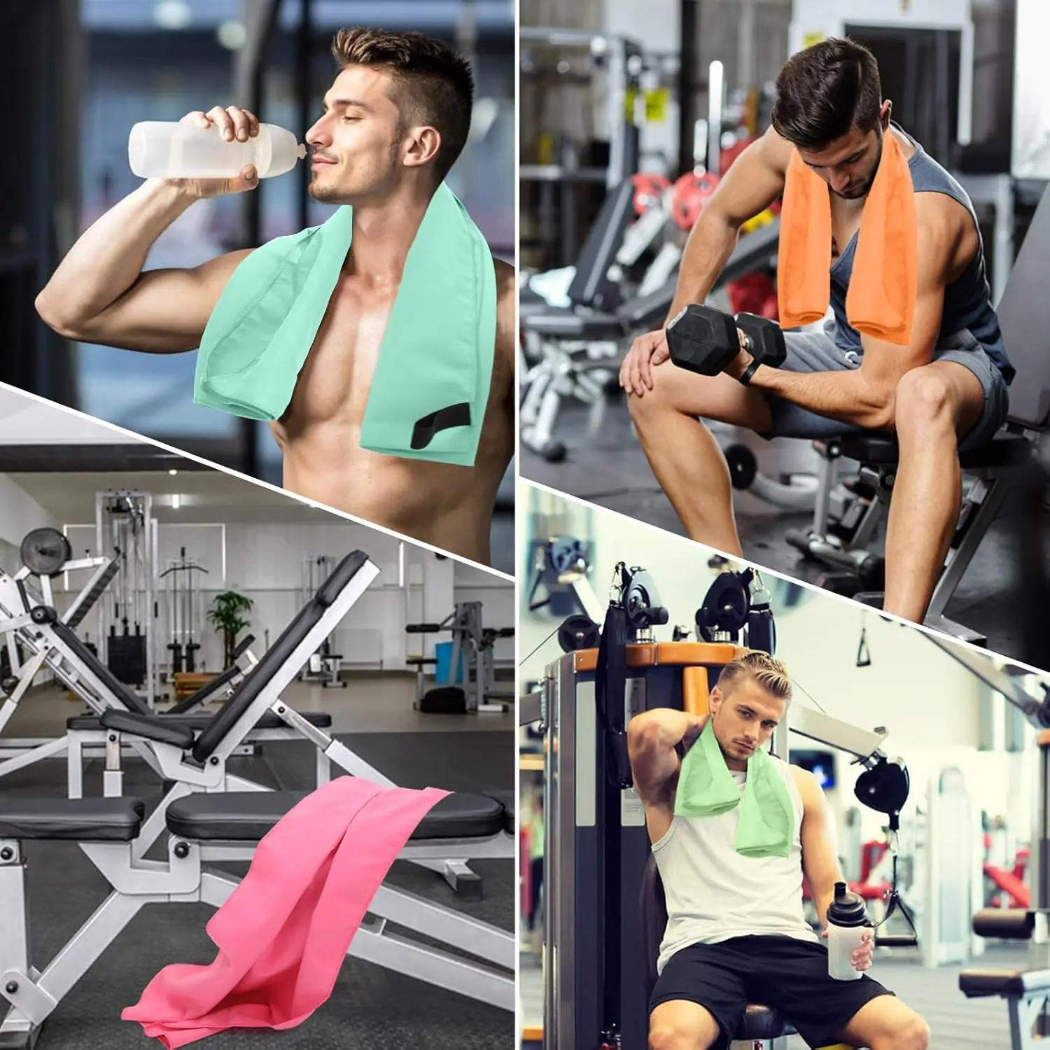 Woven Microfiber Sports Towel Lightweight Fast Drying Sweat Absorbing Gym - Image 4
