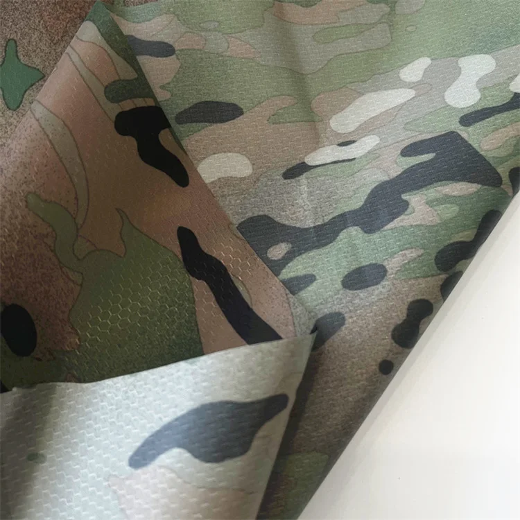 Woven Taffeta PU Coating Ripstop 5000mm Waterproof Fire Retardant Fabric - Image 2